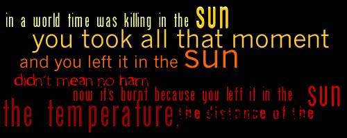 in a world time was killing the Sun
